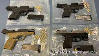 Virginia Beach Police Department seizes 6 illegal guns over the weekend