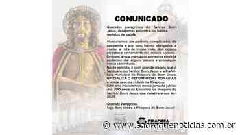 Retorno das Romarias: Pirapora do Bom Jesus oficializa retorno das atividades aos peregrinos - Sao Roque Noticias