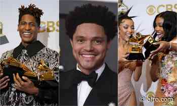 Jon Batiste, Bruno Mars and Anderson. Paak clean up at 64th Annual Grammy Awards - Afro American