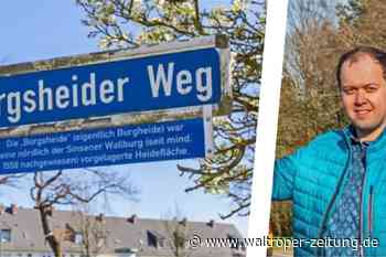 Marl-Sinsen: Neues Straßenschild erinnert an alte Burg und Heide - Waltroper Zeitung