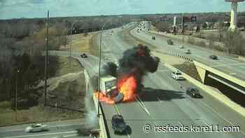 MnDOT camera captures moment vehicle slams into box truck