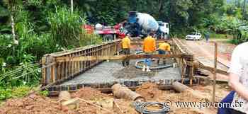 Ponte do Faxinal em Corupá é concretada e recebe agora as obras finais - JDV - Jornal do Vale do Itapocu