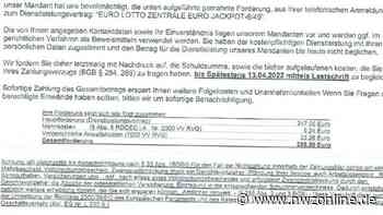 Mann aus Garrel betroffen: Falsche Lottozentrale verschickt betrügerische Mahnschreiben - Nordwest-Zeitung