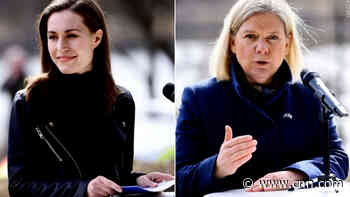 Finnish and Swedish leaders hold press conference as they consider joining NATO