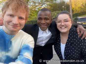 Ed Sheeran spotted at The Petersham Hotel in Richmond