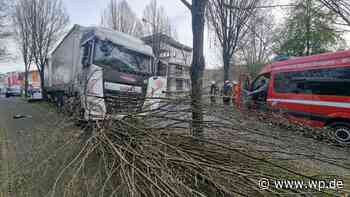 Unfall in Netphen: Lastwagen rammt Mini und entwurzelt Baum - WP News