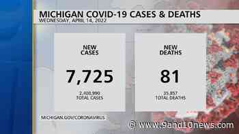 Michigan Health Officials Report 7725 Coronavirus Cases, 81 Deaths - 9 & 10 News - 9&10 News