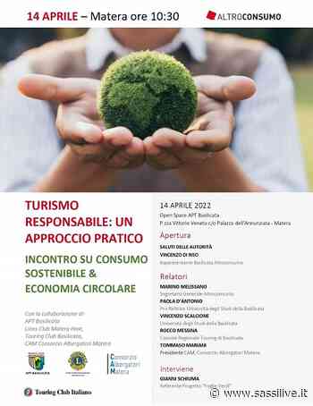 “Turismo responsabile: un approccio pratico”, il 14 aprile incontro a Matera di Altroconsumo - Sassilive.it