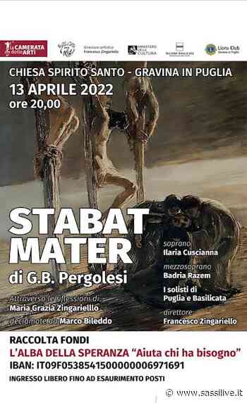 “Stabat Mater” di Giovanni Battista Pergolesi il 12 aprile a Matera e il 13 aprile a Gravina - Sassilive.it