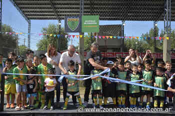 Julio Zamora inauguró la remodelación de la cancha de fútbol de la Sociedad de Fomento "Los Amigos" de Los Tábanos - Zona Norte Diario Online