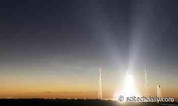 Incredible NASA Photo Captures International Space Station Passing Over Massive SLS Rocket