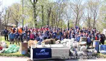 Guastalla: due tonnellate di rifiuti raccolti nell'area del lido Po. FOTO - Reggionline