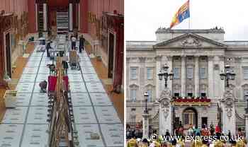A royal face-lift! Buckingham Palace receives lick of paint in £369m renovation for Queen - Express