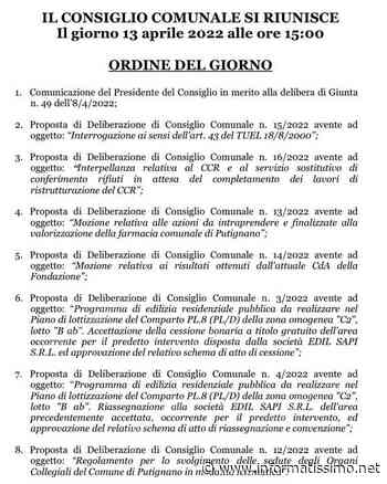 Putignano - Torna il Consiglio Comunale in presenza - Putignano Informatissimo