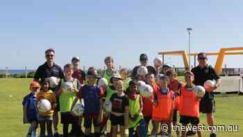 City of Greater Geraldton and Football West kicking goals - The West Australian
