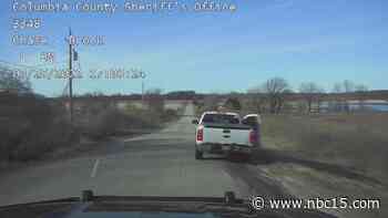 Dash cam footage shows passenger jump from truck in Columbia Co. high speed chase - WMTV – NBC15