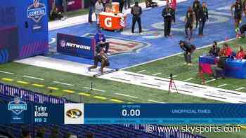 Tyler Badie runs official 4.45-second 40-yard dash at 2022 Scouting Combine - Sky Sports