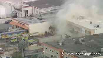 Crews Battle Large Fire at Warehouse in NW Miami-Dade