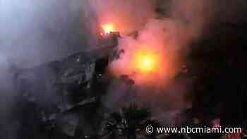 Massive Fire Engulfs Abandoned Church in Wilton Manors