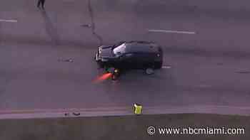 Crash Involving Motorcycle Closes Lanes of U.S. 1 in Miami-Dade