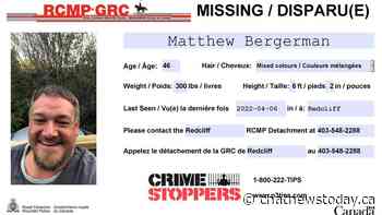 Redcliff RCMP reaching out to the public to find missing man - CHAT News Today