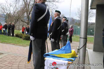 VIDEO: Armstrong flies Ukrainian flag as Russian invasion rages on – Kelowna Capital News - Kelowna Capital News