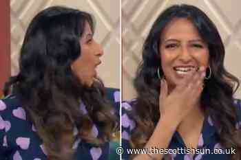 Lorraine host Ranvir Singh caught in on-air gaffe as she shouts at Strictly star off camera... - The Scottish Sun