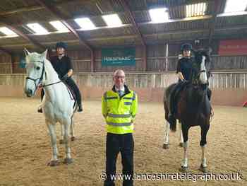 Andrew Snowden meets members of Lancashire's mounted division