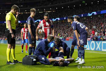 Manchester City Star Photographed Wearing Medical Boot Following Injury Sustained Against Atletico Madrid - Sports Illustrated