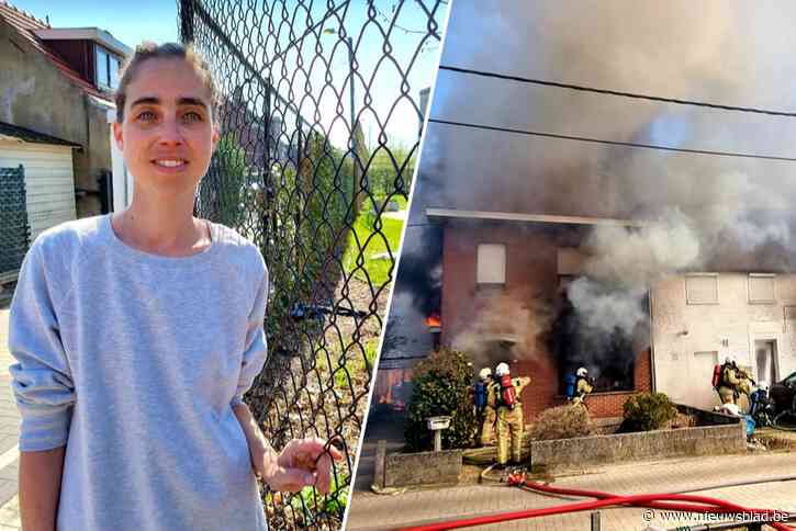 “We woonden hier zo graag, maar het is niet meer te redden”: Els (32) en zoontje Nathan (8) zagen huis in vlammen opgaan