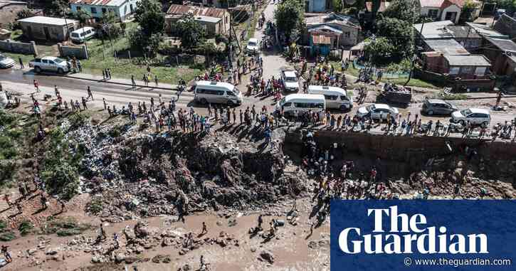 South African police disperse crowd calling for aid after flooding