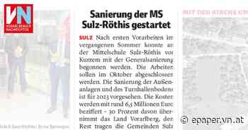 Sanierung der MS Sulz-Röthis gestartet - Vorarlberger Nachrichten | VN.AT