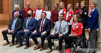 Saskatchewan legislature celebrates Olympians, Paralympians from 2020 Tokyo, 2022 Beijing games - Global News