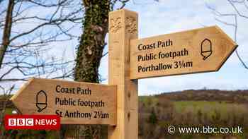 New section of South West Coast Path in Cornwall opens - BBC