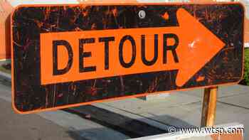 Traffic backed up after gas leak closes eastbound Highway 60 in Brandon - WTSP.com