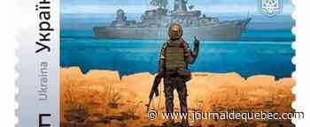 Doigt d'honneur au navire russe coulé: déjà un timbre ukrainien pour symboliser cette «victoire»