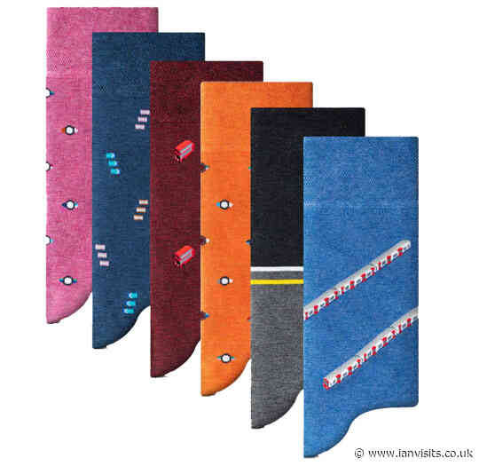 Transport themed socks from the London Sock Exchange