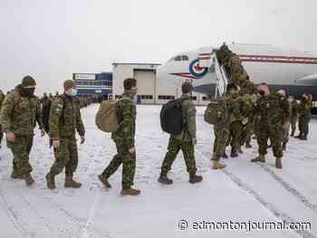 Soldiers take off from Edmonton to help refugee crisis in Europe