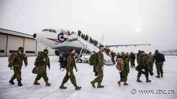 Canadian soldiers depart to help humanitarian crisis in Europe