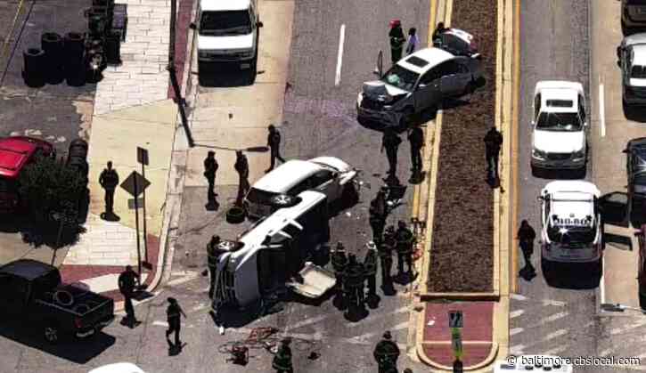 Baltimore County Police Pursuit Ends In NE Baltimore Crash