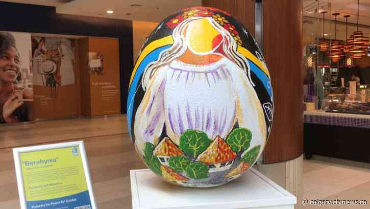 Egg art on display at Calgary's Southcentre Mall