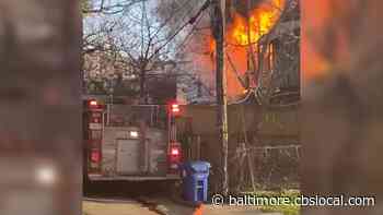 Firefighters Battle 2-Alarm Fire At East Baltimore Row Home, Fire Union Said - CBS Baltimore
