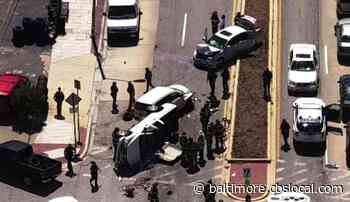 Baltimore County Police Pursuit Ends In NE Baltimore Crash - CBS Baltimore