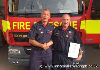 Firefighter retires after 40 years service in Colne