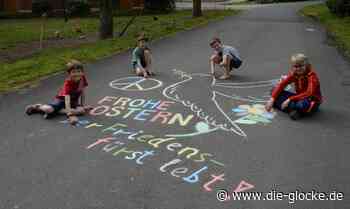 Aktion der Kirche: Grüße in Verl auf die Straße malen - Die Glocke