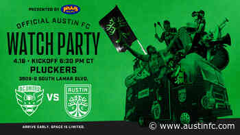 Pluckers to Host Austin FC vs. DC United Watch Party on April 16 - Austin FC