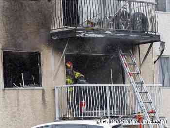 Edmonton fire crews respond to blaze at two-storey building