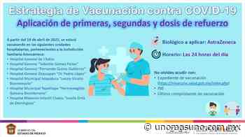 En Zona Oriente, “Estrategia de vacunación contra Covid-19”; Chalco, Ixtapaluca entre otros. - UnomásUno