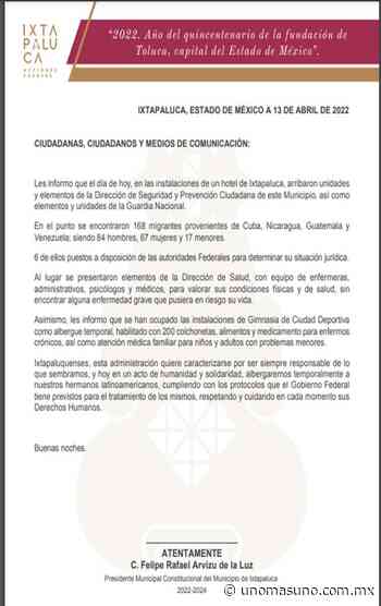 En Ixtapaluca, Edomex; Inmigrantes son apoyados y atendidos por el gobierno municipal - UnomásUno