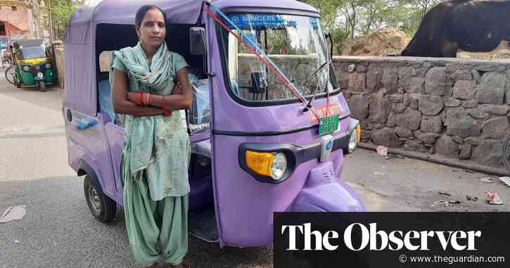Women with electric rickshaws combat Delhi’s toxic air – and its sexism